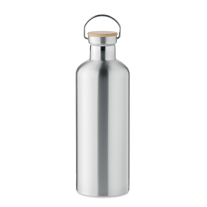 Bouteille double paroi publicitaire 1,5L silver mate
